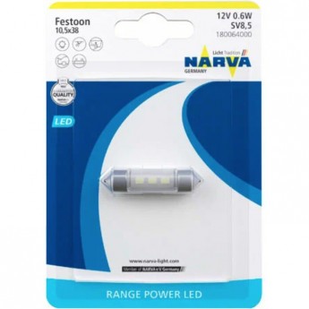 Лампа FESTOON 38mm LED 6000K SV8,5 0,6W B1 18006