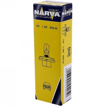 Лампа NARVA BAX1.2W BX8.4d 12V с черным патроном