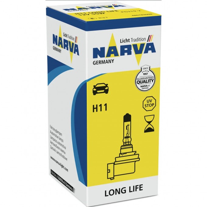 Лампа NARVA LONG LIFE H11 55W 12V PGJ19-2 117421147