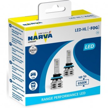 Лампа NARVA RANGE PERFORMANCE LED FOG 12V/24V 24W 6500К 2 шт.