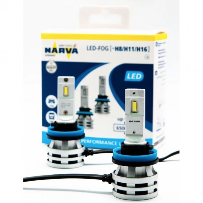 Лампа NARVA RANGE PERFORMANCE LED FOG 6500K H8/H11/H16 2 шт. 82884683