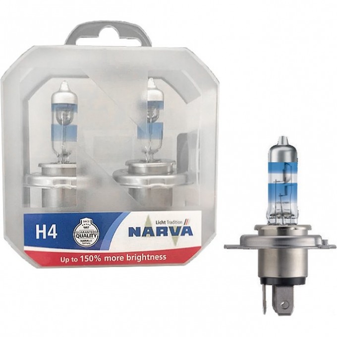 Лампа NARVA RANGE POWER 150 H4 12V 60/55W 2шт. 119082237