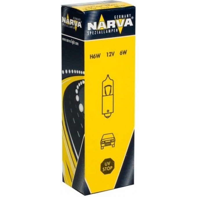 Лампа NARVA RANGE POWER BLUE+ H6W BAX9S 12V 6W 117421351