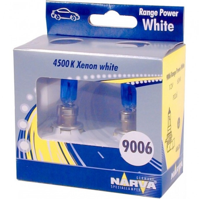 Лампа NARVA RANGE POWER WHITE HB4 9006 12V 55W P22d 117112104