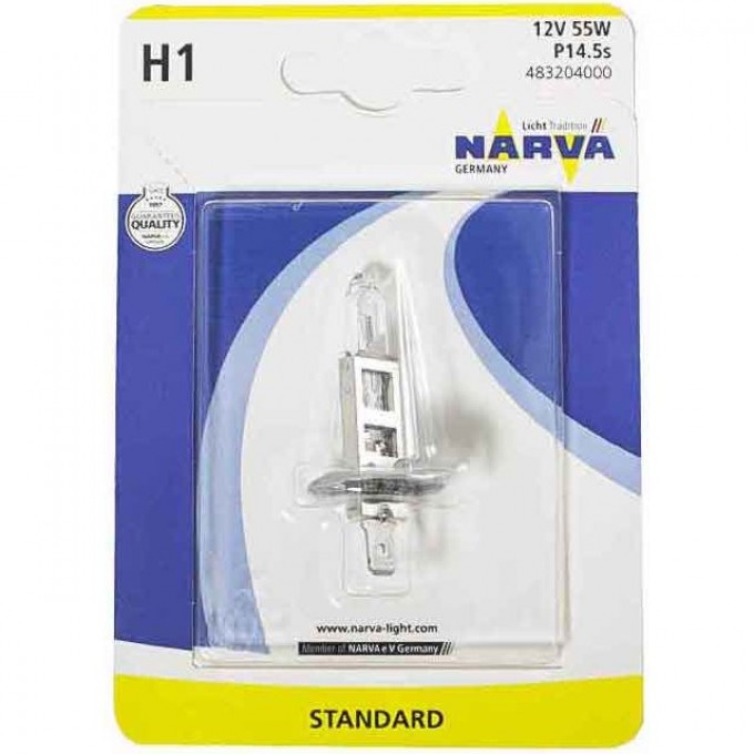 Лампа NARVA STANDARD 12V H1 55W 80268303