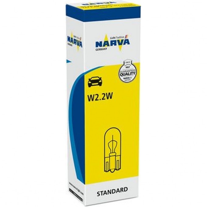 Лампа NARVA STANDARD 12V W2.2W 2.2W W2.1x9.5d бесцокольная 78695328